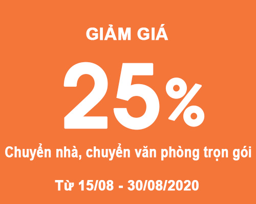 Giảm giá 25% chuyển nhà trọn gói trong mùa dịch bệnh